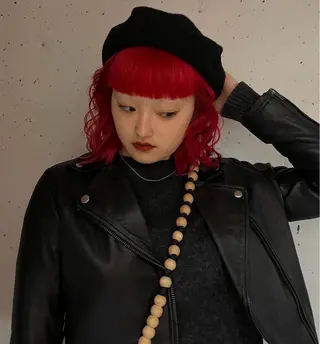 ミディアム カラー miu🪅縮毛矯正 モデル募集のヘアスタイル