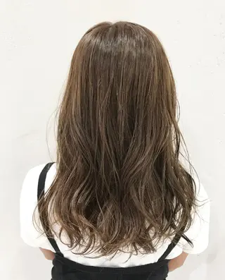 セミロング カラー パーマ ヘアアレンジ マツエク・マツパ 韓国ヘア/レイヤー /透明感カラー❤️のヘアスタイル