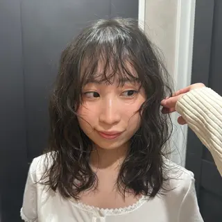 ミディアム 艶髪/透明感/ ユリ🥣🎟️のヘアスタイル