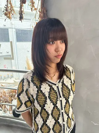 ミディアム ウルフ レイヤー パーマ🪐MANAのヘアスタイル
