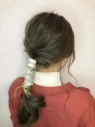 セミロング カラー ヘアアレンジ cherir髪質改善 パーソナルカラー診断のヘアスタイル
