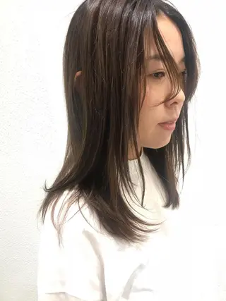 ミディアム カラー 当日予約🆗✂︎ ウエモト　タクのヘアスタイル