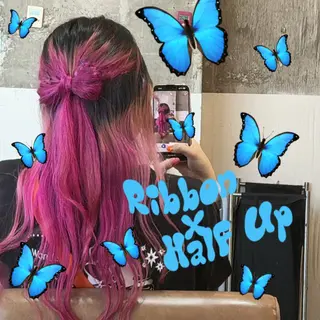 カラー ヘアアレンジ 🌼ブリーチ/個性派 ヘアセットMei🌼のヘアスタイル