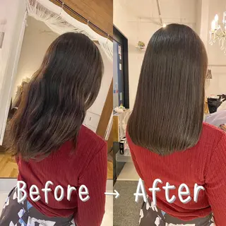 セミロング 髪質改善特化 安東駿介のヘアスタイル