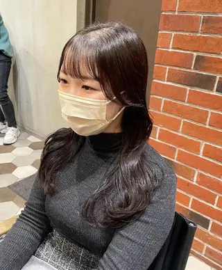 ロング カラー ヘアアレンジ 酸性縮毛矯正🧴韓国 レイヤー/髪質改善のヘアスタイル