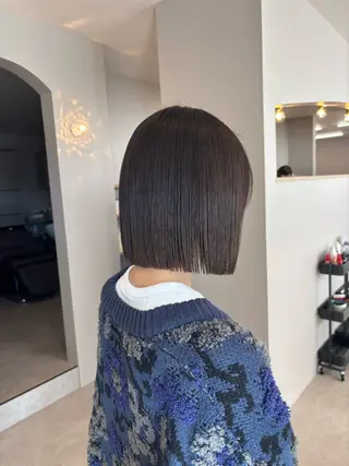 ショート カラー ボブ/顔周りレイヤー 🎀momoka🎀のヘアスタイル