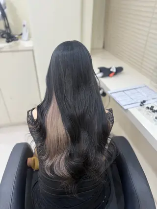 ミディアム カラー ヘアアレンジ 🌈くれは🎨デザイ ン🌟ダメージレスのヘアスタイル