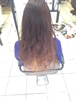セミロング ロング カラー 西村 達哉のヘアスタイル