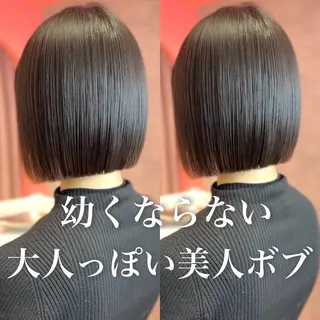 ショート 莉乃/縮毛矯正/髪質 改善/艶カラーのヘアスタイル