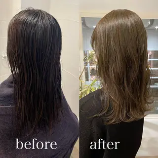 ロング カラー SHEARA BY CARE所属・. AYUKAのヘアスタイル