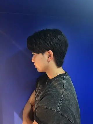 ショート パーマ メンズ 佐々木 大地のヘアスタイル