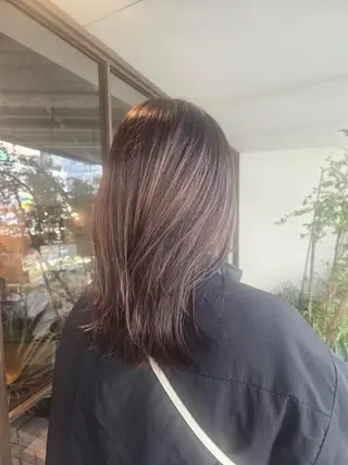 セミロング カラー 韓国好き🇰🇷 美容師MIKUのヘアスタイル