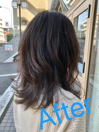 ミディアム 鷺沼駅徒歩1分 キシタクのヘアスタイル