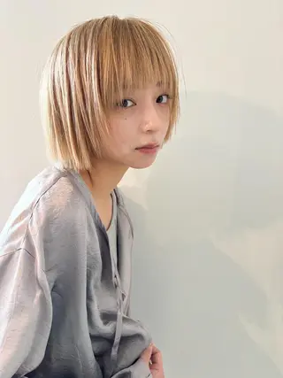カラー ショート パーマ CEINE PATHのヘアスタイル