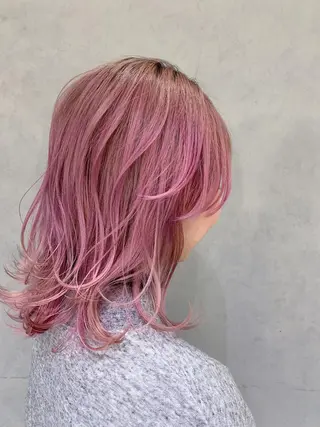 ミディアム カラー 城 健太郎 💎ハイトーンのヘアスタイル