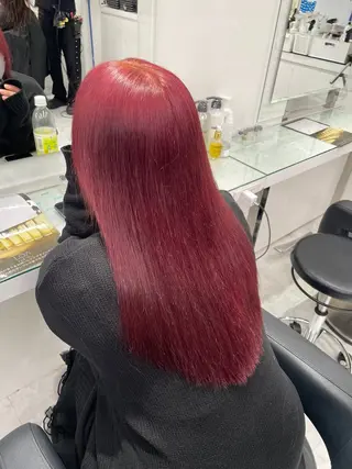 ロング カラー トレンド暖色ヘア🍒 miu🍒のヘアスタイル