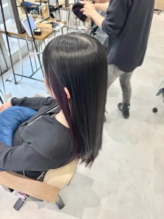 ロング カラー ブリーチなしwカラー /艶カラー/oukaのヘアスタイル