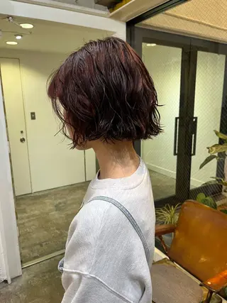 ショート パーマ ボブパーマ/パーマ ウルフパーマのヘアスタイル