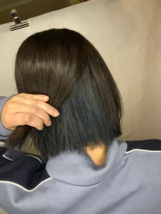 ミディアム カラー ムトウセイマ/ 縮毛矯正/ブリーチのヘアスタイル
