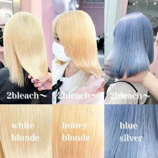 セミロング カラー ヘアアレンジ ❄️💛エクステ ブリーチ❄️yukiのヘアスタイル