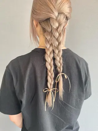 ロング ヘアアレンジ kitin  吉祥寺 山岸花のヘアスタイル