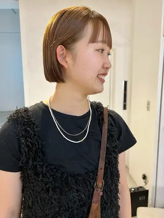 ショート 顔周りカット/透明感 カラー✂️MEIのヘアスタイル