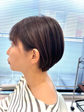 ショート カラー パーマ 渋谷 とまとのヘアスタイル
