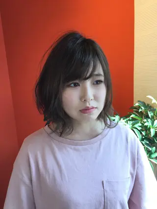 ミディアム 永井 悠大のヘアスタイル
