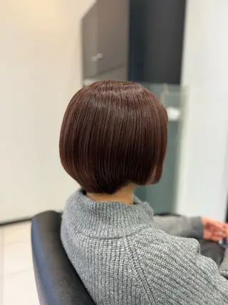 ショート YASU🍎CUT 赤系カラー/ヘアケアのヘアスタイル