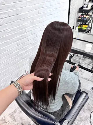 セミロング カラー ヘアアレンジ 🎀モテ暖色× エクステ🎀あかりのヘアスタイル
