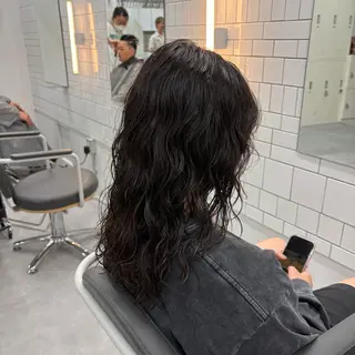 ロング パーマ 【メンズ特化】中場 健人/西梅田/北新地のヘアスタイル