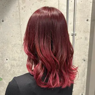 ミディアム カラー 🤡暖色レイヤー 🤡みさきのヘアスタイル