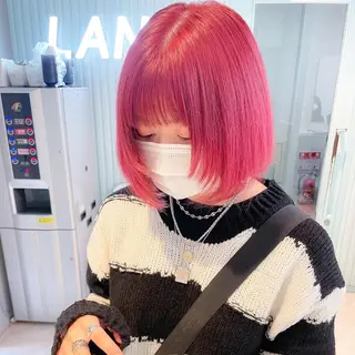 ミディアム カラー パーマ ヘアアレンジ メンズ キッズ ネイル マツエク・マツパ アイブロウ ウルフ&レイヤー特化 まとまる美髪矯正のヘアスタイル