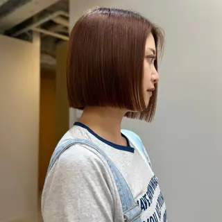 ショート カラー ボブ/ショ ート/タカダアスミのヘアスタイル