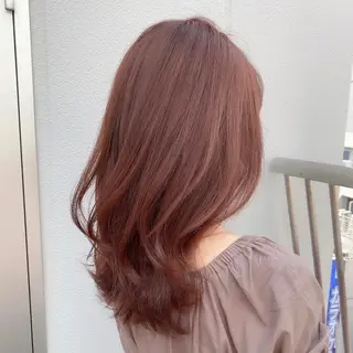 セミロング カラー 顔まわりカット🌟 くびれヘア/寺門遥輝のヘアスタイル