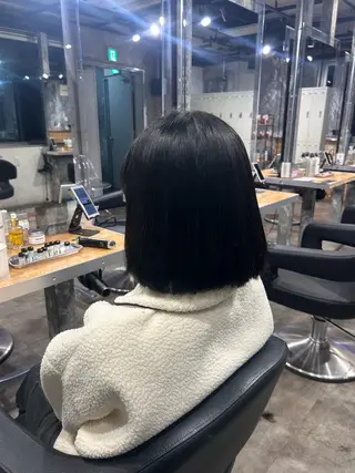 ショート カラー 寒色🦋韓国ヘア💙 レイヤー/グレージュのヘアスタイル