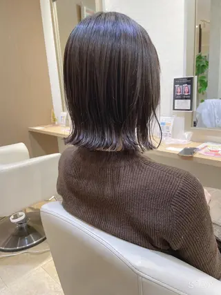 ショート カラー 縮毛矯正ボブ/ 髪質改善/カットのヘアスタイル
