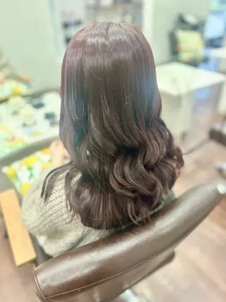 ロング カラー ヘアアレンジ 🤍 minaのヘアスタイル
