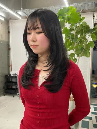 ロング RIN🎀レイヤー/ ボブ/オリーブカラーのヘアスタイル