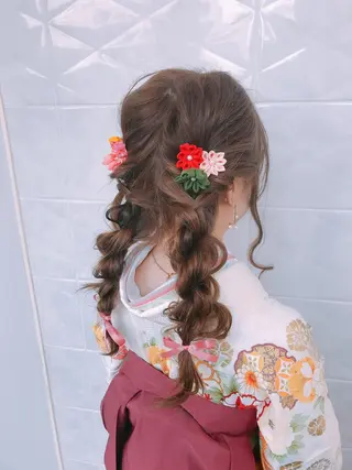 セミロング ヘアアレンジ 💗大人艶×髪質改善 カラー💗AYAKIのヘアスタイル