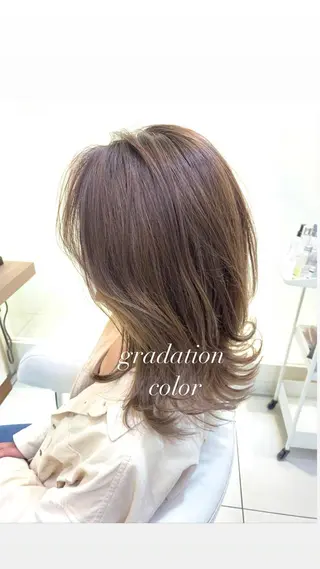 ミディアム カラー 似合わせカラー/艶 髪質改善/ヨシザキのヘアスタイル