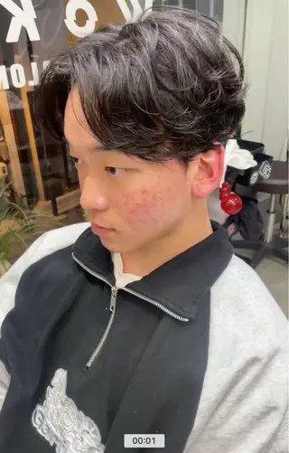 ショート パーマ メンズ専門サロン wokeのヘアスタイル