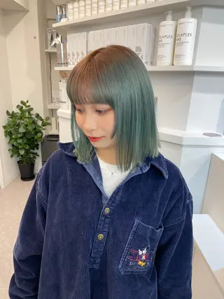 ミディアム カラー グレージュ/ベージュ 🎀momo🎀のヘアスタイル