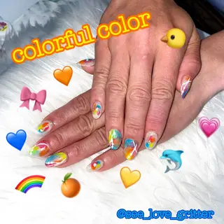 セミロング see love gritterのネイルデザイン