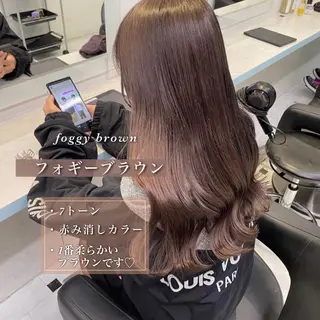 ミディアム 顔周りレイヤー/新宿 /モテ艶カラー/航介のヘアスタイル