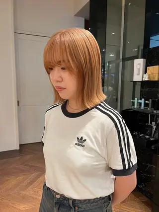 ミディアム カラー 甲斐 遼太郎のヘアスタイル