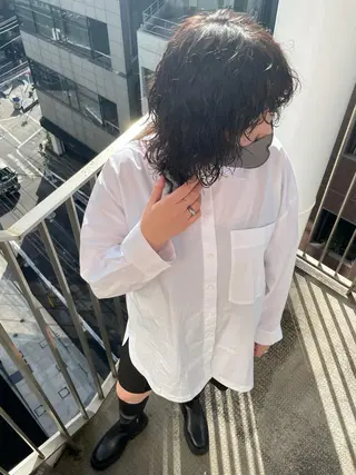 ミディアム パーマ パーマ美容師🌈中村 絢美のヘアスタイル
