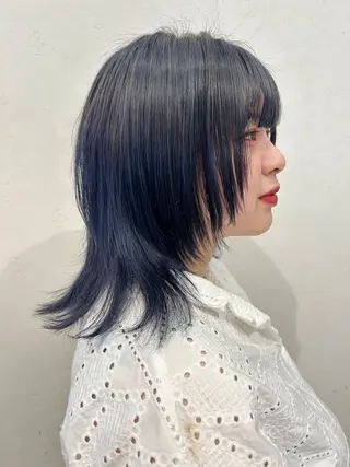 ミディアム カラー 🍒中川葵久美🍒 レイヤー/メンズのヘアスタイル
