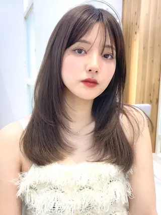 セミロング 韓国くびれレイヤー 🇰🇷はづきのヘアスタイル