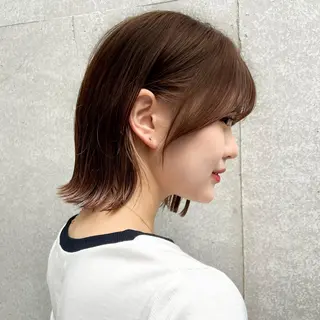 ミディアム カラー 🎧パーソナルケア/ 透明感カラー/ミユのヘアスタイル